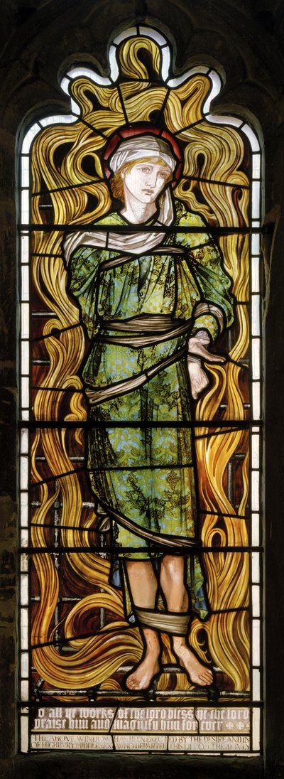 Schadrach, Der Feuerofen, Westfenster von Edward Burne Jones